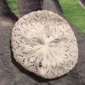 🌟 Knit Beret, Cream 🌟